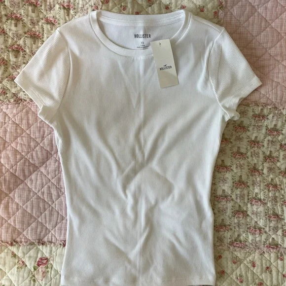 Hollister Tops New Hollister White Fitted Short Sleeve Tshirt